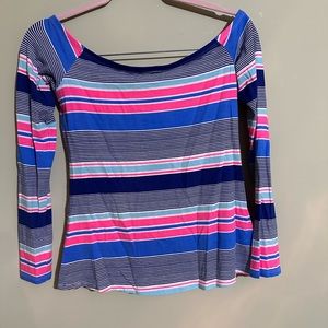 Lilly Pulitzer off the shoulder striped top, size small